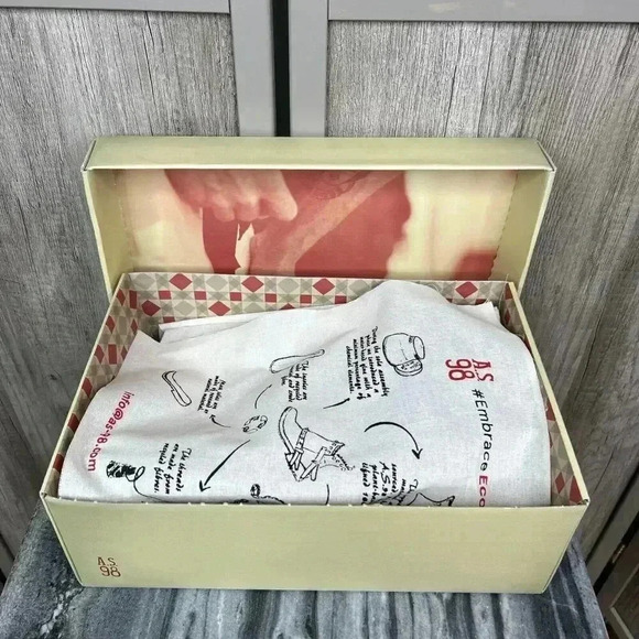 A.S. 98 Sandals Leather Block Heel Studs Ankle Strap Mauve Fair Wind - Picture 7 of 10